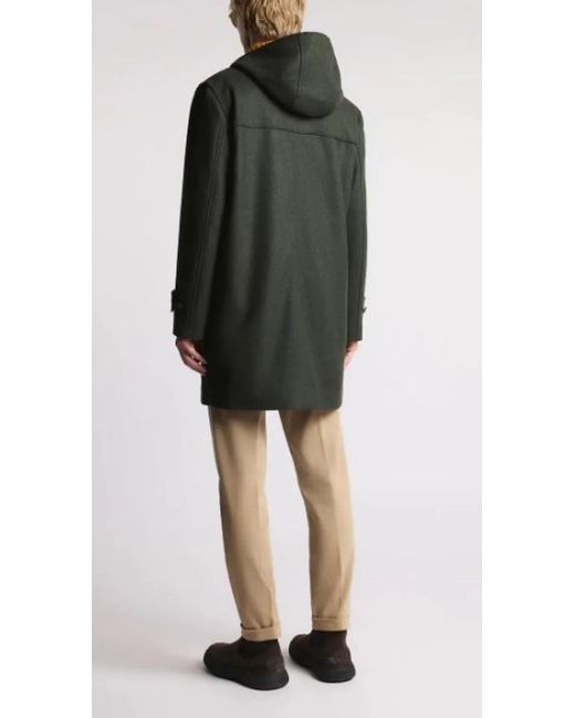 Fay Black Toggle Fastening Hooded Jacket for men