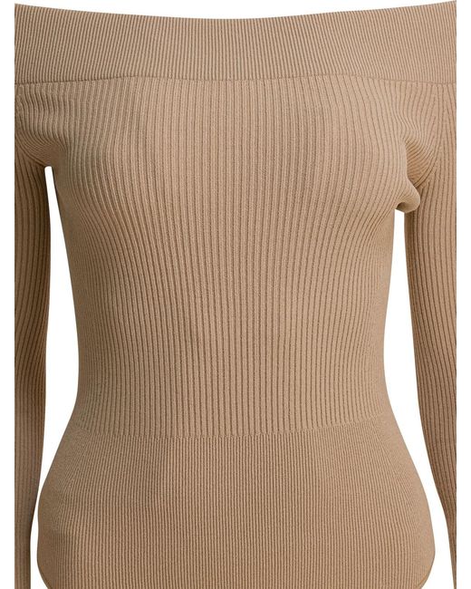 Alaïa Natural Alaia Body Off-Shoulder