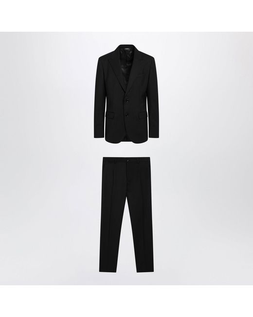 Dolce & Gabbana Black Dolce & Gabbana Dolce & Gabbana Wool Blend Martini Suit for men