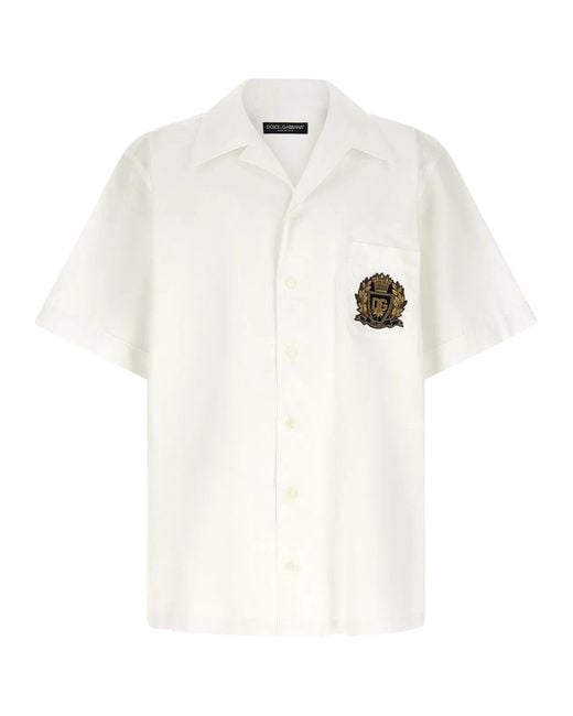 Dolce & Gabbana White Dolce & Gabbana 'Hawaii' Shirt for men