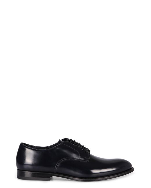 Doucal's Black Leather Moccasins for men