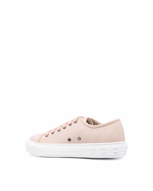 Ferragamo Pink Mediterr Eco Logo Sneakers
