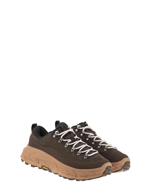 Hoka One One Brown Leather Sneaker