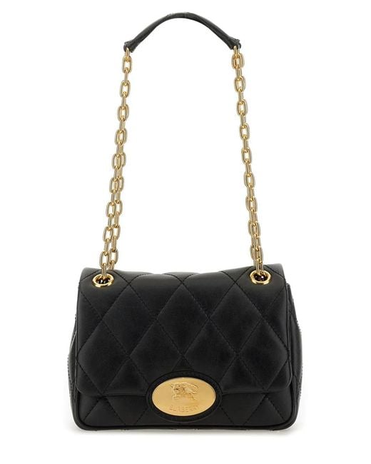 Burberry Black Leather Small Strand Shoulder Bag