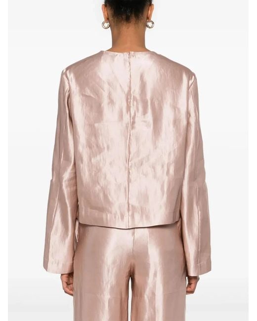 Loulou de Saison Pink Nino Round Neck Blouse