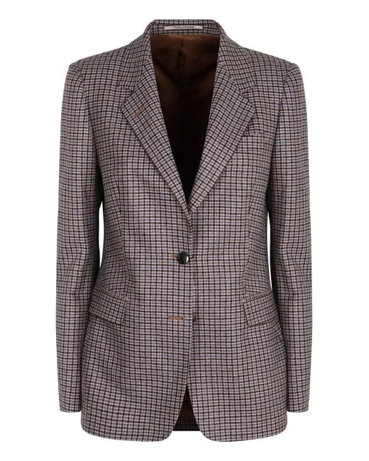 0205 Tagliatore Brown Single-Breasted Two-Button Jacket