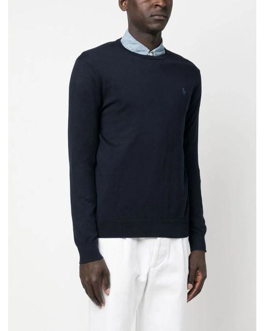 Polo Ralph Lauren Blue Cotton Pullover for men
