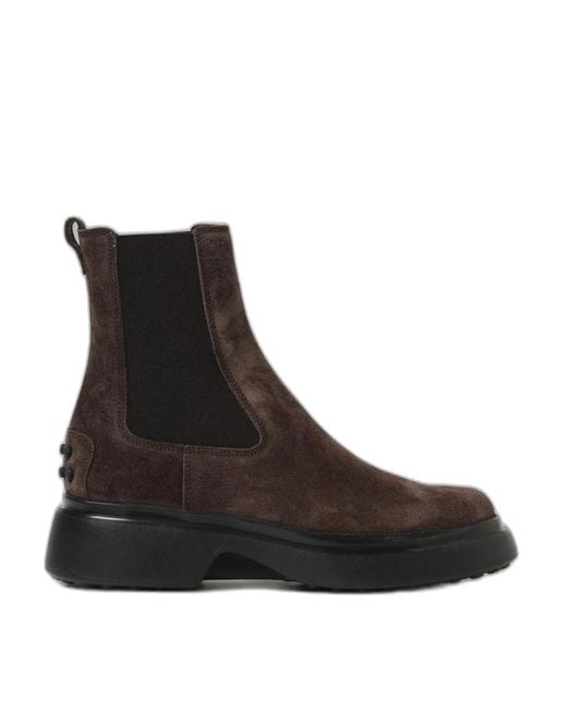 Tod's Black Suede Chelsea Boots
