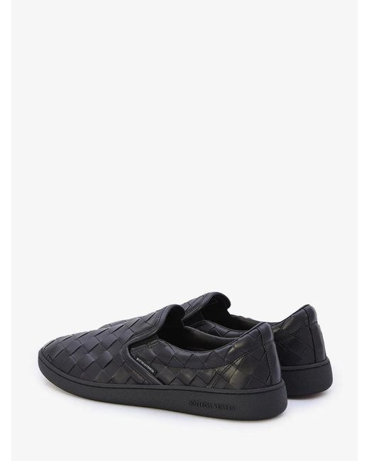 Bottega Veneta Gray Woven Slip On Sneakers for men