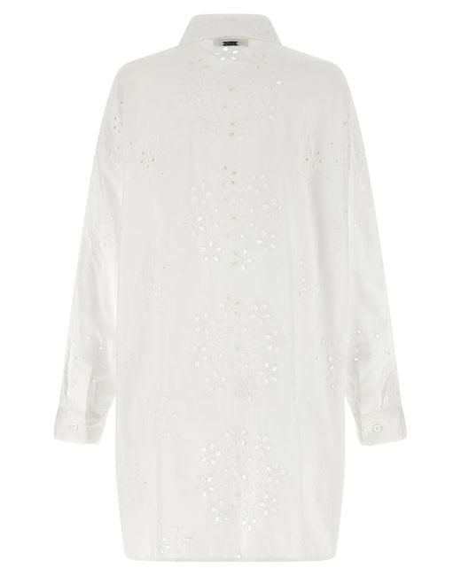 Herno White 'Broderie Anglaise' Shirt