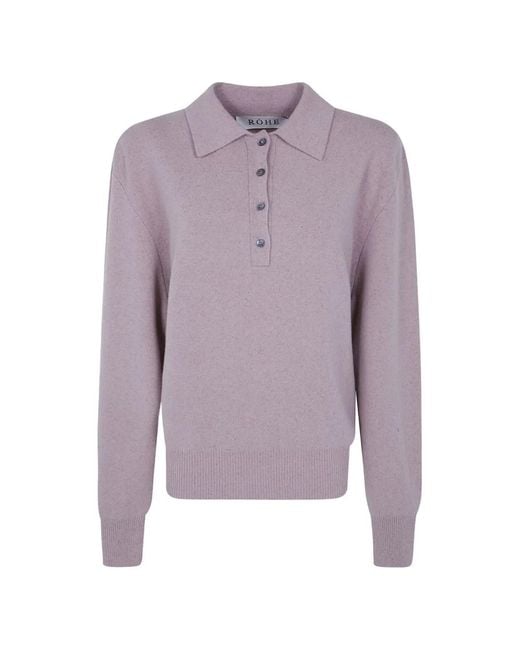 Rohe Purple Melange Wool Tee Shirt