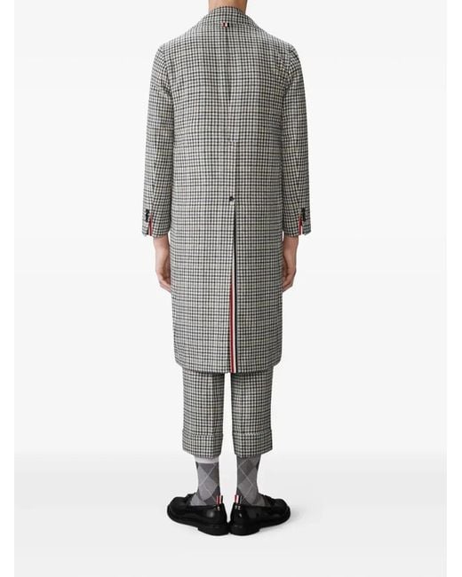 Thom Browne Gray Unconstructed Elongated Coat Check Hunting Tweed for men