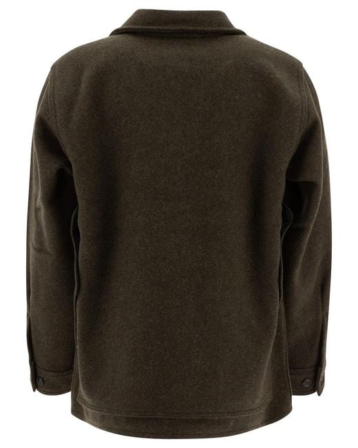 Filson Black "Mackinaw" Short Coat for men