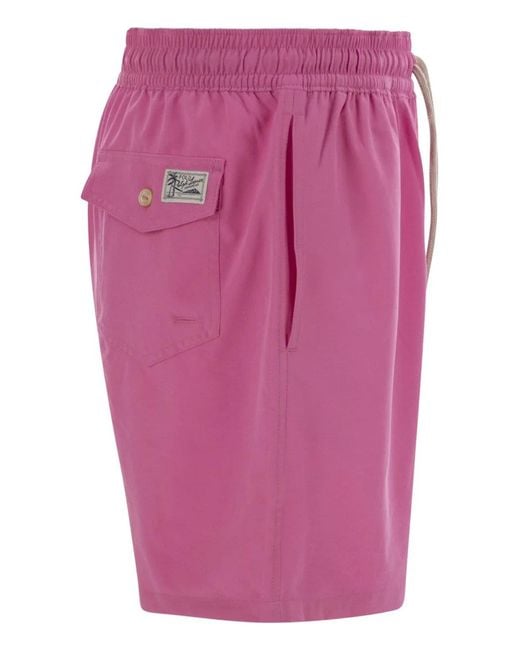 Polo Ralph Lauren Pink Traveler Classic 14.6 Cm Beach Boxers for men