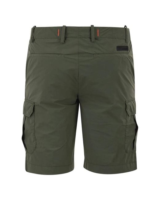 Rrd Green Stretch Technical Cargo Bermuda Shorts for men