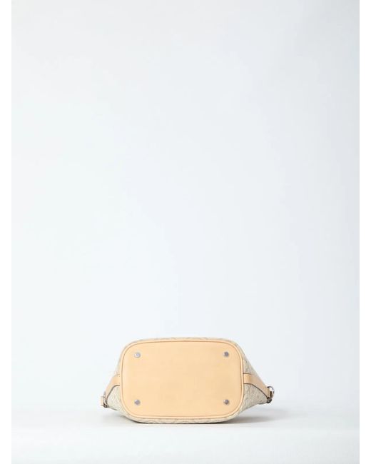 Tory Burch Natural T Monogram Bucket Bag