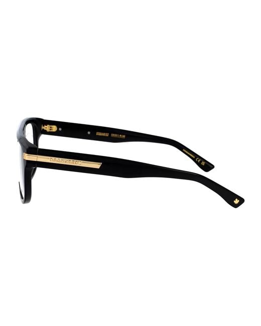 DSquared² Black Acetate Glasses for men