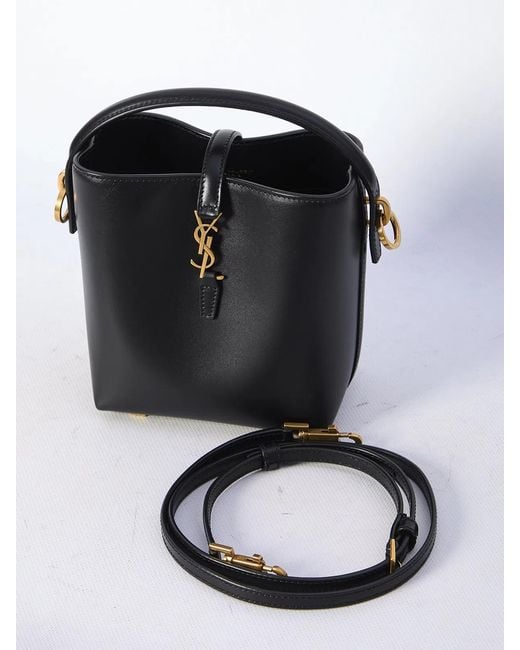 Saint Laurent Black Le 37 Mini Bucket Bag