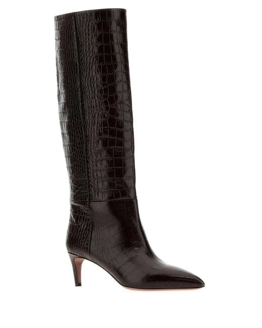 Paris Texas Black Chocolate Leather Boots