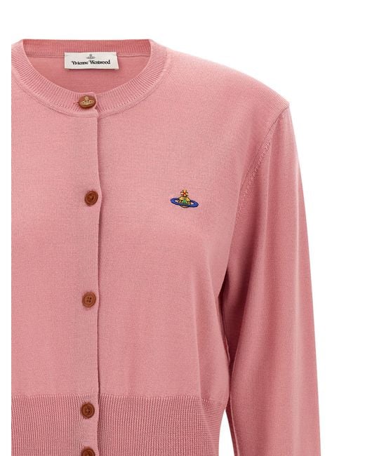 Vivienne Westwood Pink 'Bea Cropped' Cardigan
