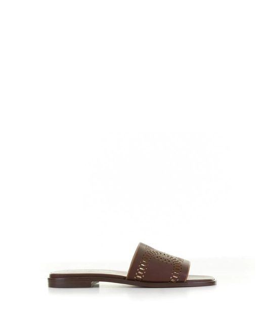 Tod's Black Kate Low Leather Sandal