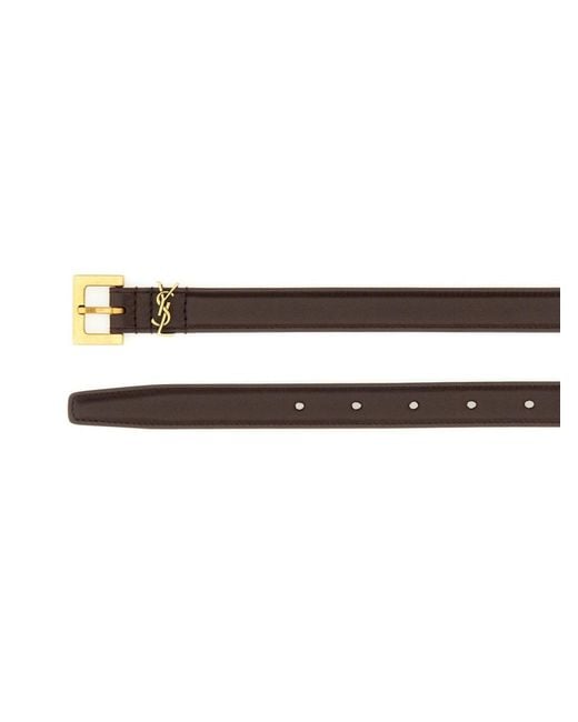 Saint Laurent White Cintura Cassandre Sottile