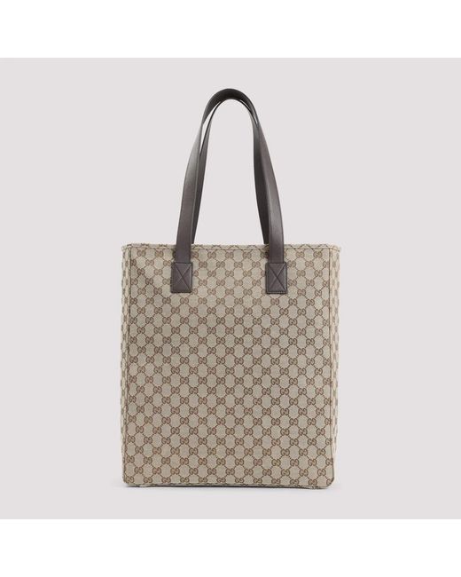 Gucci Brown Gg Fabric Tote Bag for men