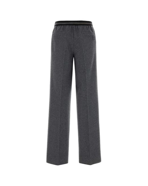 Miu Miu Blue Grey Wool Blend Pant