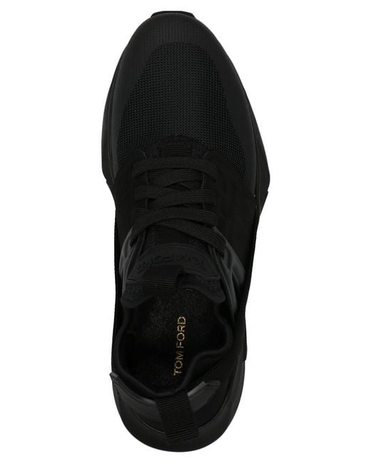 Tom Ford Black Logo Techno Sneakers for men