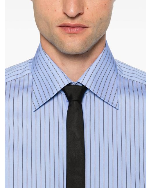 Tom Ford Blue Striped Cotton Shirt for men