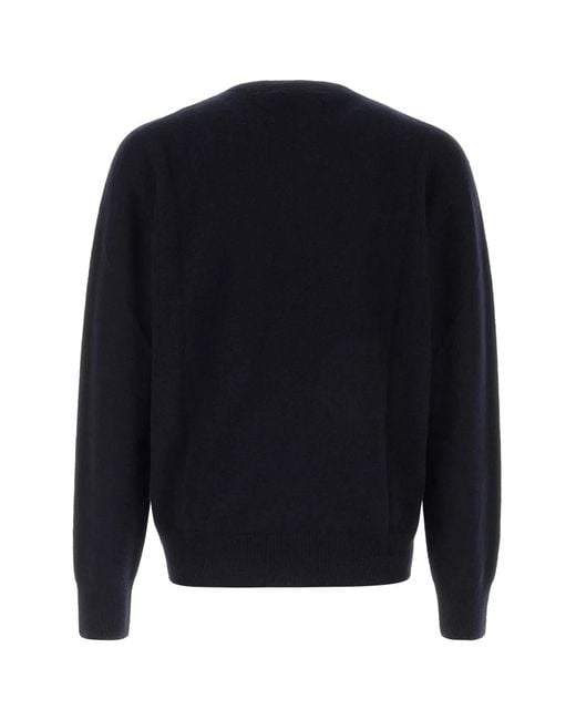 The Row Blue Dark Solid Sweater for men