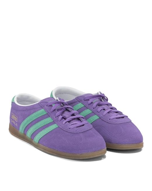 Adidas Originals Purple Gazelle Lo Pro Calf Suede Synthetic Leather Sneakers