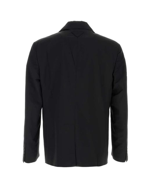 Prada Black Wool Blend Blazer for men