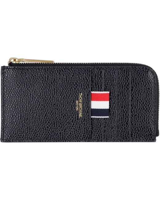 Thom Browne Black Leather Coin Purse