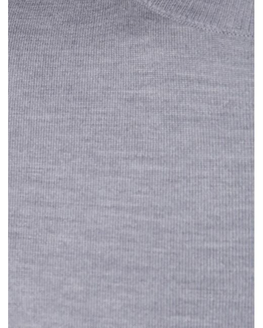 Max Mara Gray "Falesia" Silky Turtle Neck Sweater