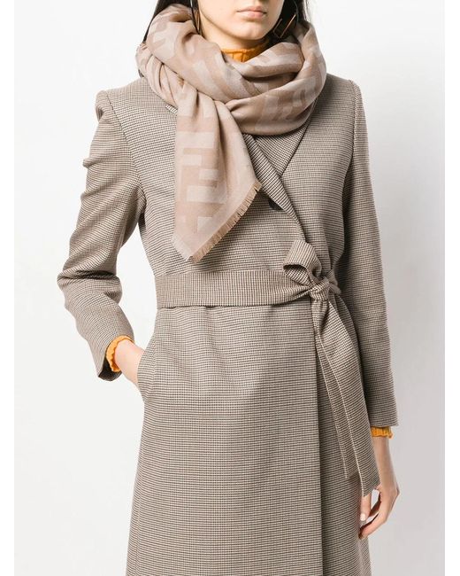 Fendi Natural Ff Wool Scarf