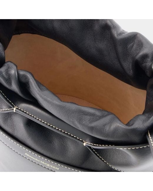 McQueen Black The Bucket Bow Crossbody