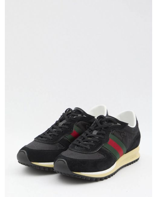 Gucci Black Nora Calf Leather Sneakers for men