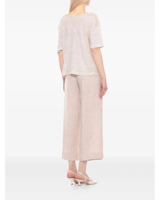 D.exterior White Shell Wool Tee Shirt