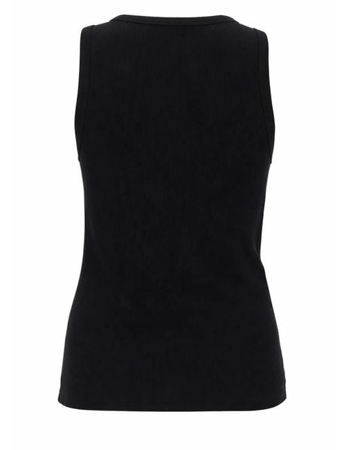 Rabanne Black Top Con Piercing