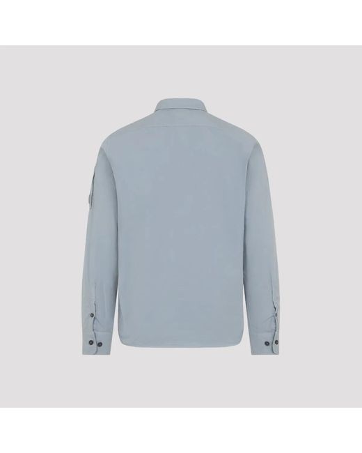 C P Company Blue C.P.Company Light Organic Gabardine Shirt for men