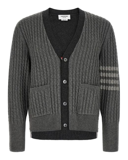 Thom Browne Black In-1 Trompe L'Œil Cardigan for men
