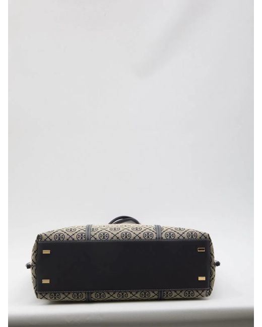 Tory Burch Gray Perry T Monogram Shopping Bag