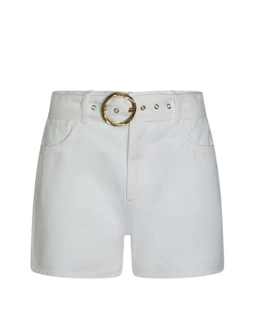 Twinset White Snow Cotton Shorts