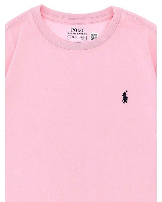 Polo Ralph Lauren Pink Logo Embroidery T-Shirt