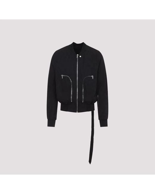 Rick Owens Black Cotton Sports Jacket for men