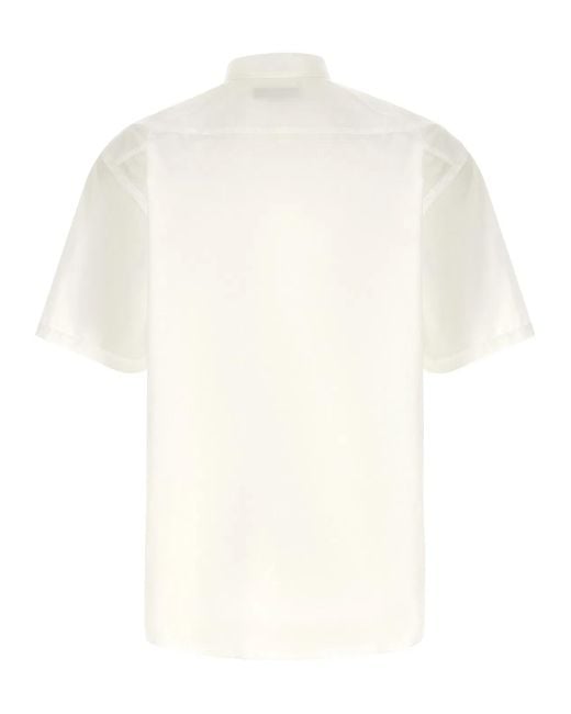 Comme Des GarÃ§ons Homme White Logo Embroidery Shirt for men