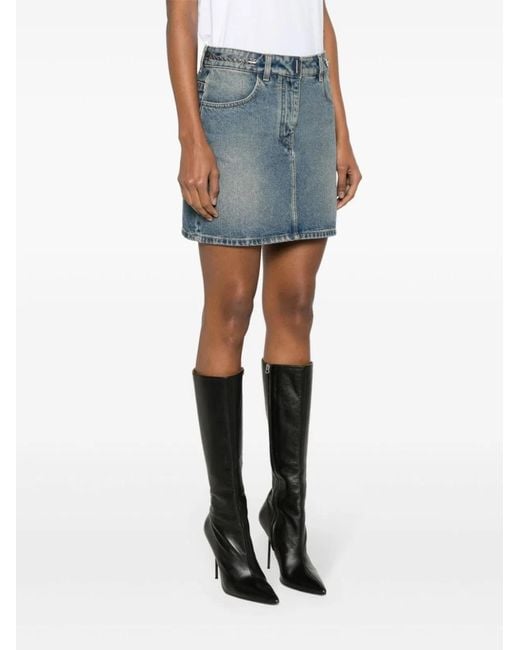 Givenchy Blue Denim Mini Skirt