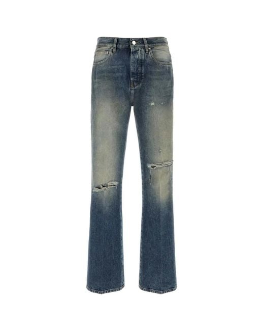 Amiri Blue Slashed Boot Cut Jean for men