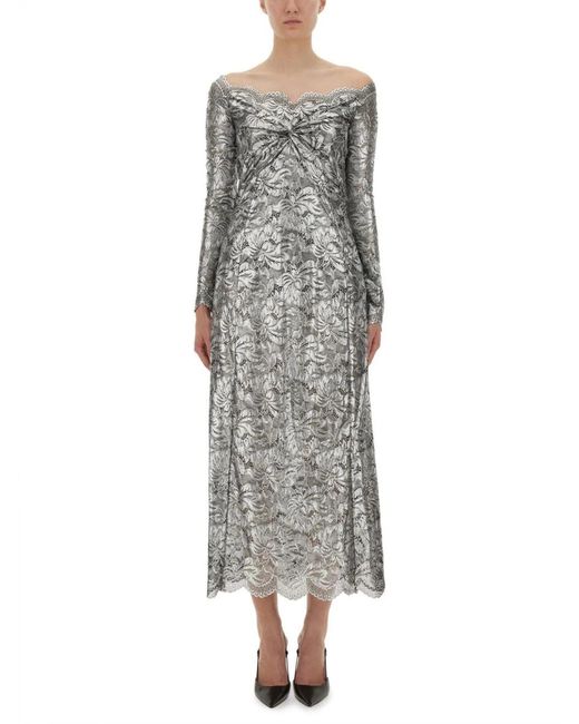 Rabanne Gray Long Lace Dress